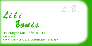 lili bonis business card